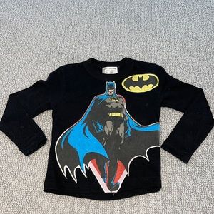 Tee-hee Batman Appliqué Long Sleeve Shirt